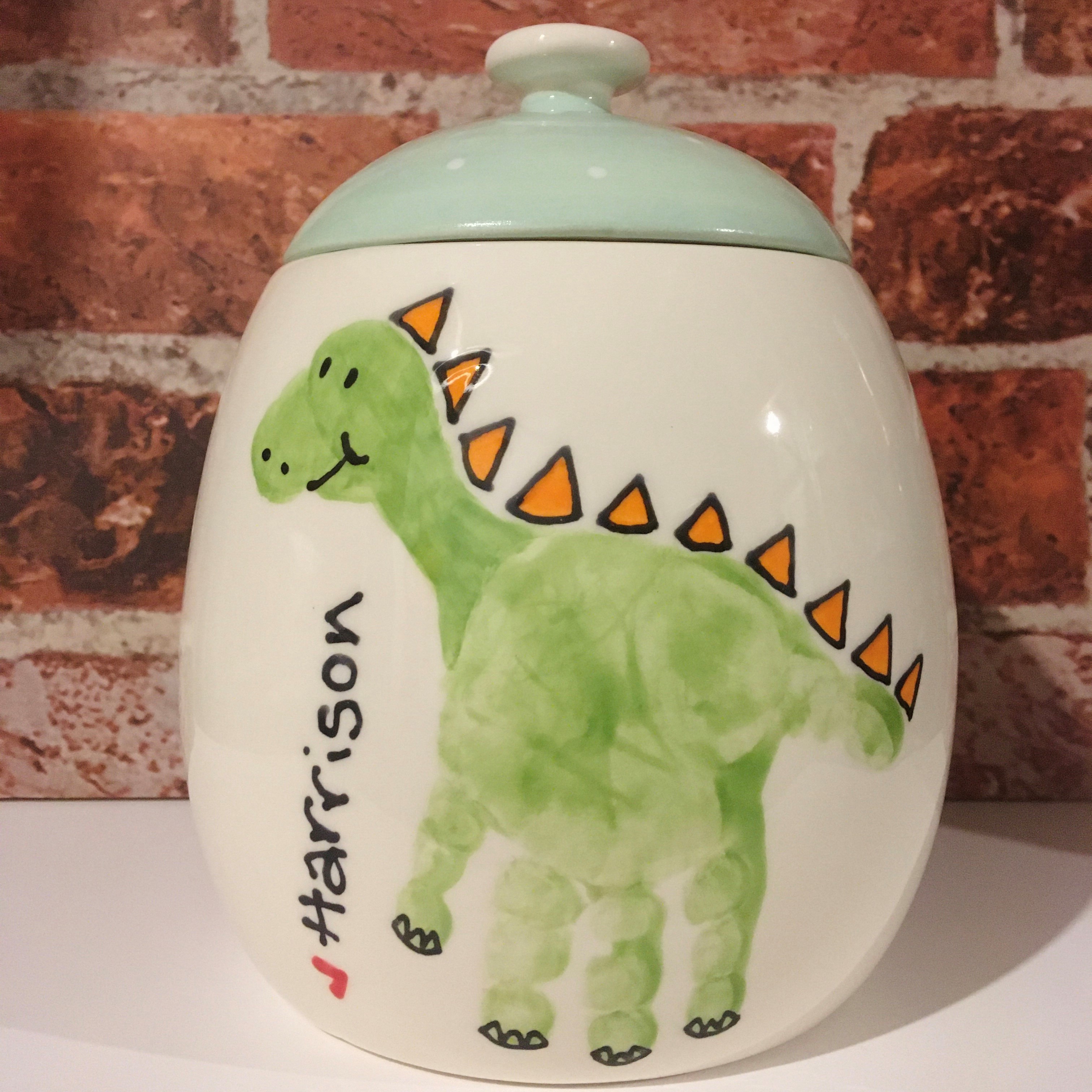 Dinosaur Cookie Jar Popolo Ceramico