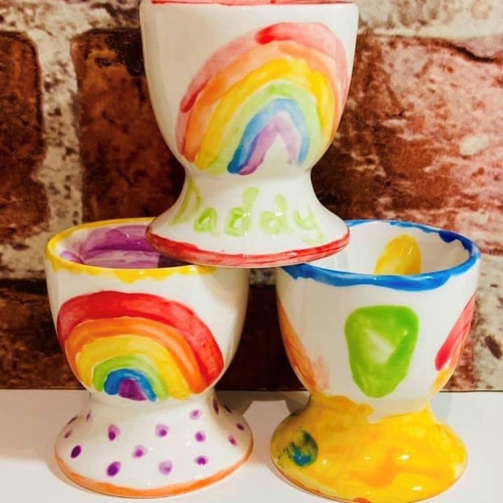 Ceramic egg cups to sales paint