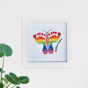 Rainbow Butterfly Foot Prints